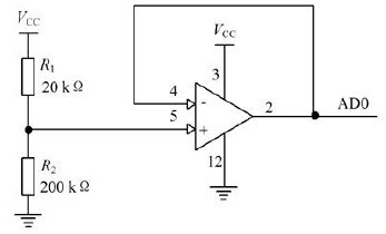 圖2　光敏電阻硬件電路圖